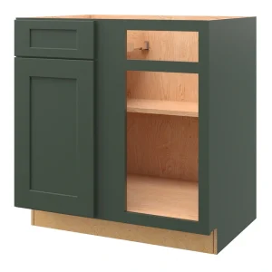allen + roth Galway 33-in W x 34.5-in H x 24-in D Sage Blind 1-Drawer Base Fully Assembled Cabinet (Flat Panel Shaker Style)