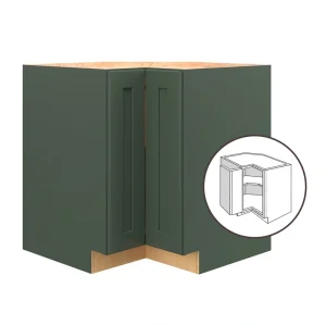 allen + roth Galway 33-in W x 34.5-in H x 24-in D Sage Diagonal Corner Base Fully Assembled Cabinet (Flat Panel Shaker Style) T726926586