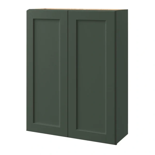 allen + roth Galway 33-in W x 42-in H x 12-in D Sage Wall Fully Assembled Cabinet (Flat Panel Shaker Door Style)