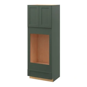allen + roth Galway 33-in W x 84-in H x 24-in D Sage 1-Drawer Base Fully Assembled Cabinet (Flat Panel Shaker Style)