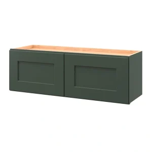 allen + roth Galway 36-in W x 12.125-in H x 12-in D Sage Wall Fully Assembled Cabinet (Flat Panel Shaker Door Style)