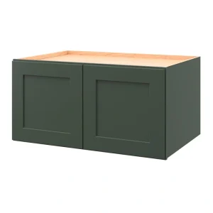 allen + roth Galway 36-in W x 18.125-in H x 24-in D Sage Wall Fully Assembled Cabinet (Flat Panel Shaker Door Style)