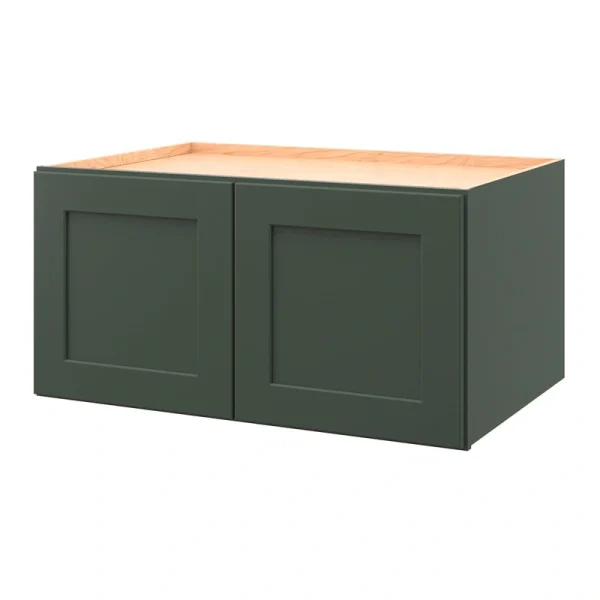 allen + roth Galway 36-in W x 18.125-in H x 24-in D Sage Wall Fully Assembled Cabinet (Flat Panel Shaker Door Style)