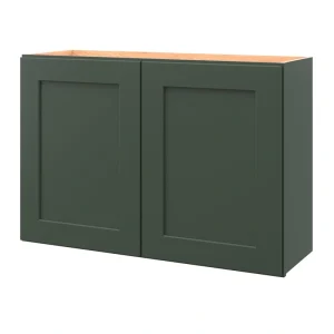allen + roth Galway 36-in W x 24.5-in H x 12-in D Sage Wall Fully Assembled Cabinet (Flat Panel Shaker Door Style)