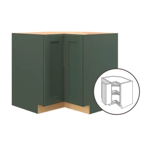 allen + roth Galway 36-in W x 34.5-in H x 24-in D Sage Lazy Susan Corner Base Fully Assembled Cabinet (Flat Panel Shaker Style) T726926564