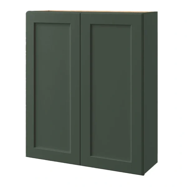 allen + roth Galway 36-in W x 42-in H x 12-in D Sage Wall Fully Assembled Cabinet (Flat Panel Shaker Door Style)