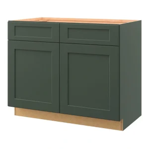 allen + roth Galway 42-in W x 34.5-in H x 24-in D Sage Sink Base Fully Assembled Cabinet (Flat Panel Shaker Style)