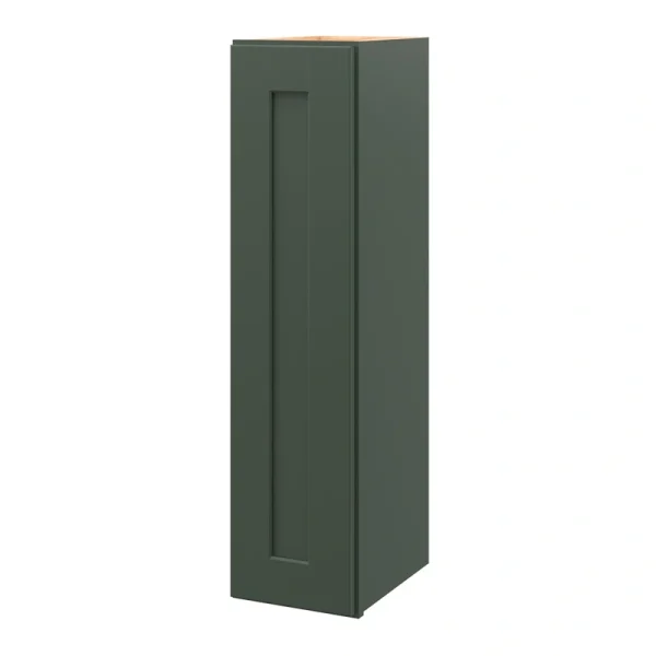 allen + roth Galway 9-in W x 36.125-in H x 12-in D Sage Wall Fully Assembled Cabinet (Flat Panel Shaker Door Style)