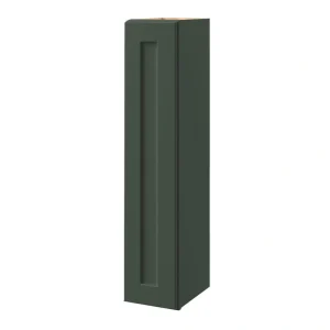 allen + roth Galway 9-in W x 42.125-in H x 12-in D Sage Wall Fully Assembled Cabinet (Flat Panel Square Door Style)