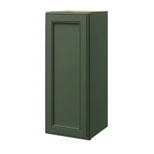 allen + roth Heathrow 12-in W x 30.125-in H x 12-in D Sage Wall Fully Assembled Cabinet (Recessed Panel Square Door Style)