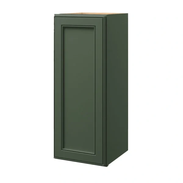 allen + roth Heathrow 12-in W x 30.125-in H x 12-in D Sage Wall Fully Assembled Cabinet (Recessed Panel Square Door Style)