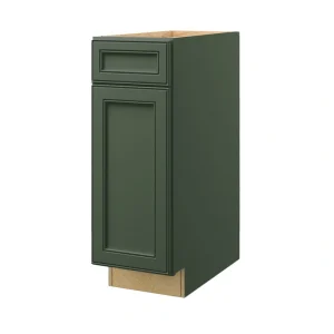 allen + roth Heathrow 12-in W x 34.5-in H x 24-in D Sage 1-Drawer Base Fully Assembled Cabinet (Recessed Panel Square Style)