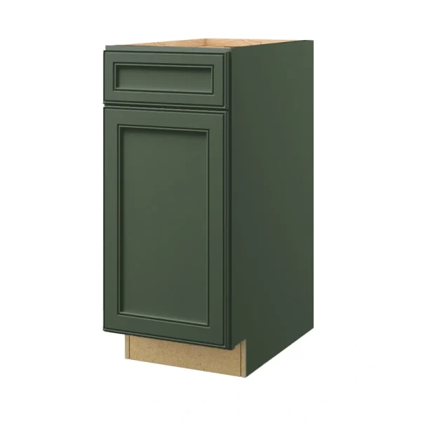 allen + roth Heathrow 15-in W x 34.5-in H x 24-in D Sage 1-Drawer Base Fully Assembled Cabinet (Recessed Panel Square Style)