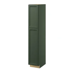 allen + roth Heathrow 15-in W x 84-in H x 24-in D Sage Pantry Fully Assembled Cabinet (Recessed Panel Square Door Style)