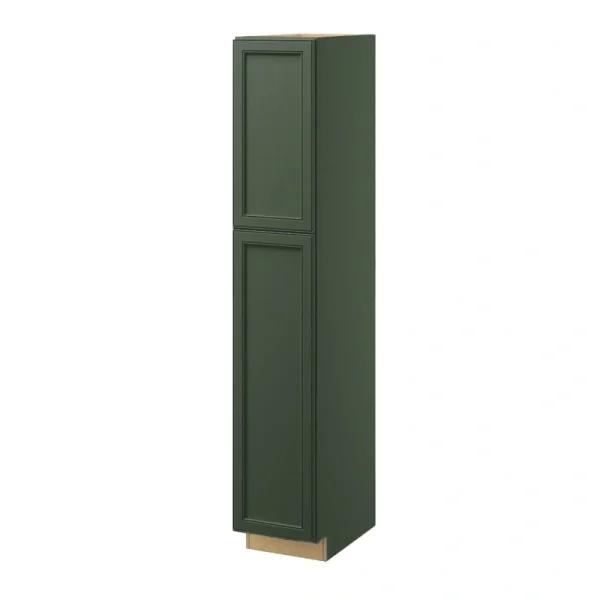 allen + roth Heathrow 15-in W x 84-in H x 24-in D Sage Pantry Fully Assembled Cabinet (Recessed Panel Square Door Style)