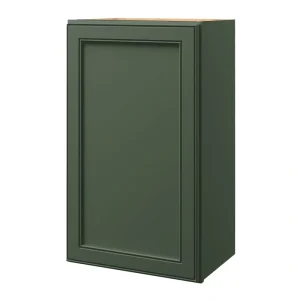allen + roth Heathrow 18-in W x 42.125-in H x 12-in D Sage Wall Fully Assembled Cabinet (Recessed Panel Square Door Style)