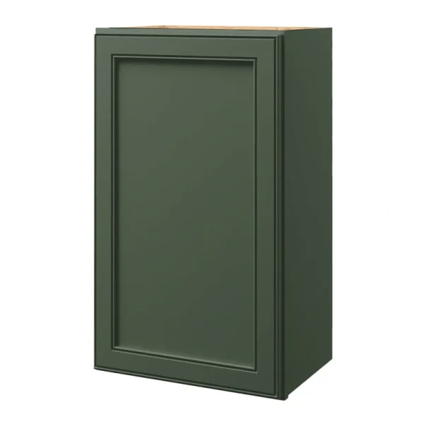 allen + roth Heathrow 18-in W x 42.125-in H x 12-in D Sage Wall Fully Assembled Cabinet (Recessed Panel Square Door Style)