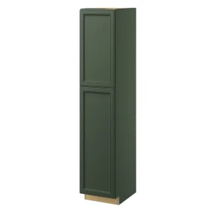 allen + roth Heathrow 18-in W x 90-in H x 24-in D Sage Pantry Fully Assembled Cabinet (Recessed Panel Square Door Style)