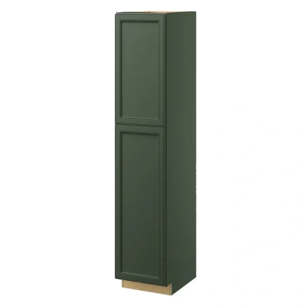 allen + roth Heathrow 18-in W x 90-in H x 24-in D Sage Pantry Fully Assembled Cabinet (Recessed Panel Square Door Style)