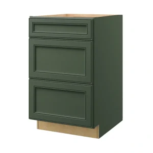 allen + roth Heathrow 21-in W x 34.5-in H x 24-in D Sage 3-Drawer Base Fully Assembled Cabinet (Recessed Panel Style)