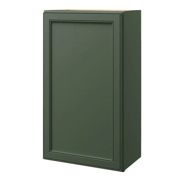 allen + roth Heathrow 21-in W x 39.125-in H x 12-in D Sage Wall Fully Assembled Cabinet (Recessed Panel Square Door Style)