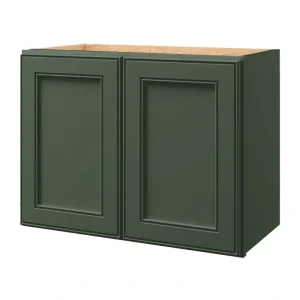 allen + roth Heathrow 24-in W x 18.125-in H x 12-in D Sage Wall Fully Assembled Cabinet (Recessed Panel Square Door Style)