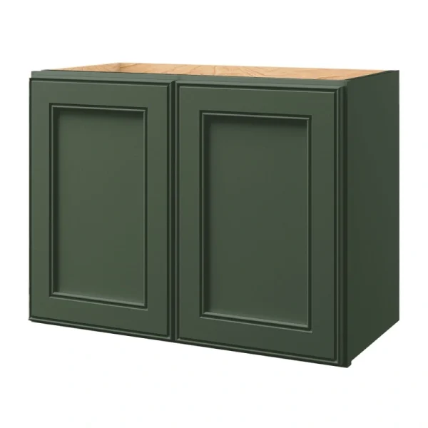 allen + roth Heathrow 24-in W x 18.125-in H x 12-in D Sage Wall Fully Assembled Cabinet (Recessed Panel Square Door Style)