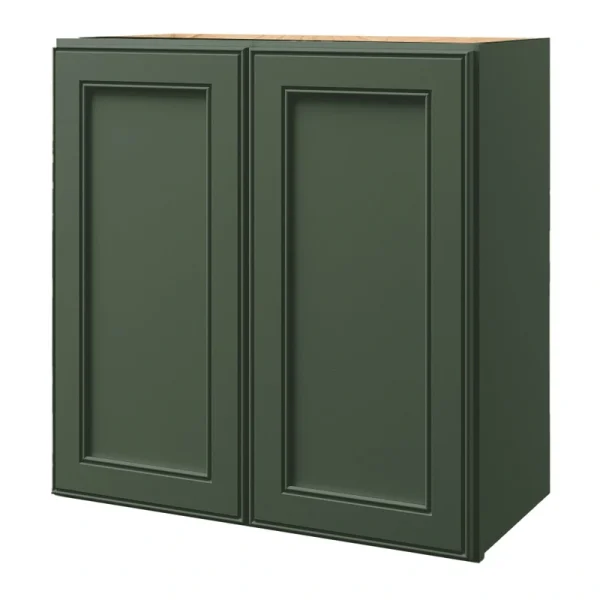 allen + roth Heathrow 24-in W x 24.5-in H x 12-in D Sage Wall Fully Assembled Cabinet (Recessed Panel Square Door Style)