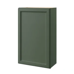 allen + roth Heathrow 24-in W x 39.125-in H x 12-in D Sage Wall Fully Assembled Cabinet (Recessed Panel Square Door Style)
