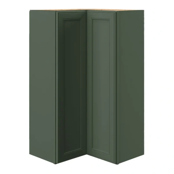 allen + roth Heathrow 24-in W x 42.125-in H x 12-in D Sage L-shaped Corner Wall Fully Assembled Cabinet (Recessed Panel Square Style)