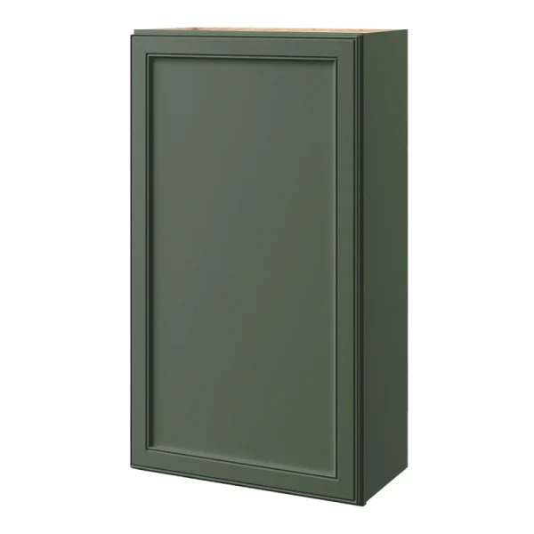 allen + roth Heathrow 24-in W x 42.125-in H x 12-in D Sage Wall Fully Assembled Cabinet (Recessed Panel Square Door Style)