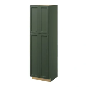 allen + roth Heathrow 24-in W x 84-in H x 24-in D Sage Pantry Fully Assembled Cabinet (Recessed Panel Square Door Style)
