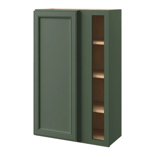 allen + roth Heathrow 27-in W x 42.125-in H x 12-in D Sage Blind 1-Drawer Corner Wall Fully Assembled Cabinet (Recessed Panel Square Style)