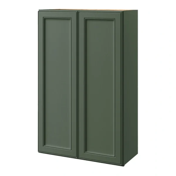 allen + roth Heathrow 27-in W x 42.125-in H x 12-in D Sage Wall Fully Assembled Cabinet (Recessed Panel Square Door Style)