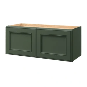allen + roth Heathrow 30-in W x 12.125-in H x 12-in D Sage Wall Fully Assembled Cabinet (Recessed Panel Square Door Style)