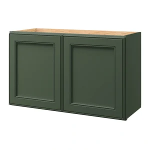 allen + roth Heathrow 30-in W x 18.625-in H x 12-in D Sage Wall Fully Assembled Cabinet (Recessed Panel Square Door Style)