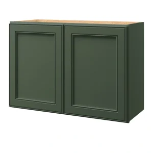 allen + roth Heathrow 30-in W x 20.625-in H x 12-in D Sage Wall Fully Assembled Cabinet (Recessed Panel Square Door Style)