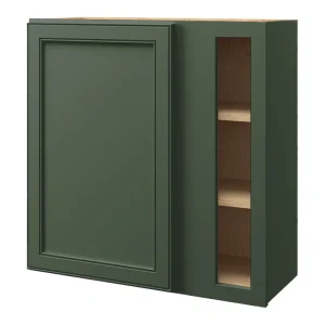 allen + roth Heathrow 30-in W x 30.125-in H x 12-in D Sage Blind Corner Wall Fully Assembled Cabinet (Recessed Panel Square Style)