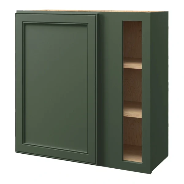 allen + roth Heathrow 30-in W x 30.125-in H x 12-in D Sage Blind Corner Wall Fully Assembled Cabinet (Recessed Panel Square Style)