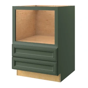 allen + roth Heathrow 30-in W x 34.5-in H x 24-in D Sage 2-Drawers Microwave Base Fully Assembled Cabinet (Recessed Panel Style)