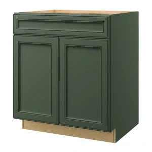 allen + roth Heathrow 30-in W x 34.5-in H x 24-in D Sage Sink Base Fully Assembled Cabinet (Recessed Panel Square Style) T726926489
