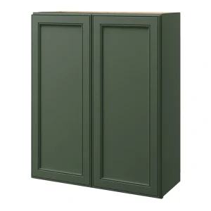 allen + roth Heathrow 30-in W x 36.125-in H x 12-in D Sage Wall Fully Assembled Cabinet (Recessed Panel Square Door Style)