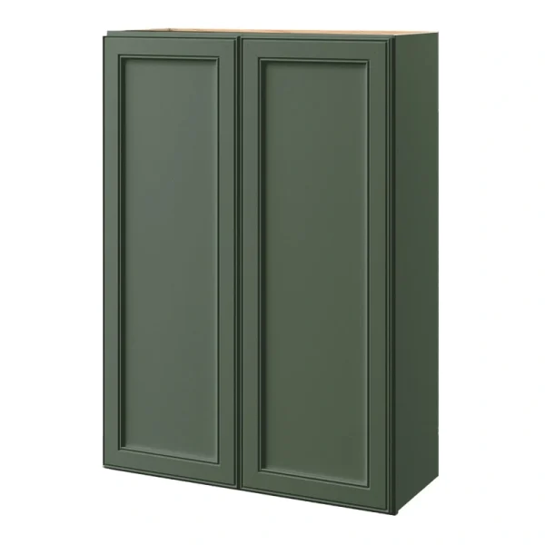 allen + roth Heathrow 30-in W x 42.125-in H x 12-in D Sage Wall Fully Assembled Cabinet (Recessed Panel Square Door Style)