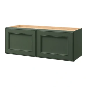 allen + roth Heathrow 33-in W x 12.125-in H x 12-in D Sage Wall Fully Assembled Cabinet (Recessed Panel Square Door Style)