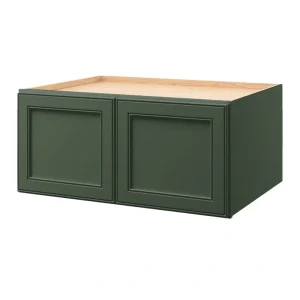 allen + roth Heathrow 33-in W x 15.125-in H x 24-in D Sage Wall Fully Assembled Cabinet (Recessed Panel Square Door Style)
