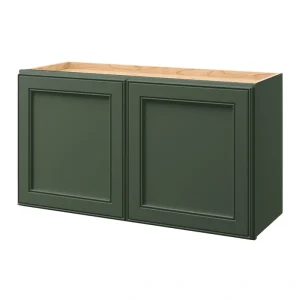 allen + roth Heathrow 33-in W x 18.625-in H x 12-in D Sage Wall Fully Assembled Cabinet (Recessed Panel Square Door Style)