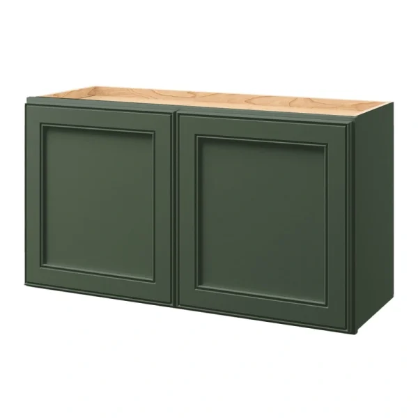 allen + roth Heathrow 33-in W x 18.625-in H x 12-in D Sage Wall Fully Assembled Cabinet (Recessed Panel Square Door Style)