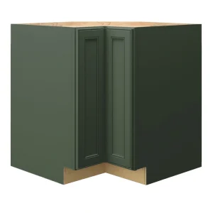 allen + roth Heathrow 33-in W x 34.5-in H x 24-in D Sage L-shaped Corner Base Fully Assembled Cabinet (Recessed Panel Square Style) T726926473