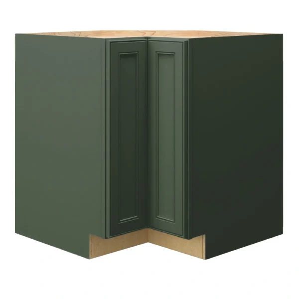 allen + roth Heathrow 33-in W x 34.5-in H x 24-in D Sage L-shaped Corner Base Fully Assembled Cabinet (Recessed Panel Square Style) T726926473