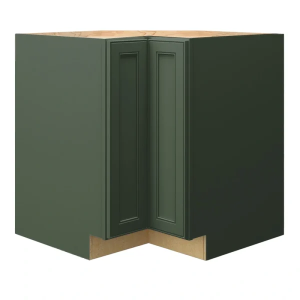 allen + roth Heathrow 33-in W x 34.5-in H x 24-in D Sage Lazy Susan Corner Base Fully Assembled Cabinet (Recessed Panel Mitered Style)